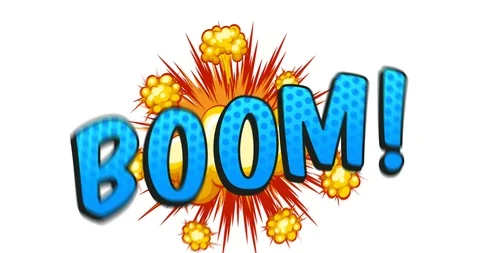 Animated Comic Text Stock Footage 107855386