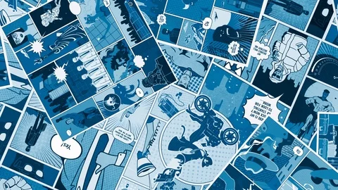 Animated Comics Pages Background Stock Footage 86228377