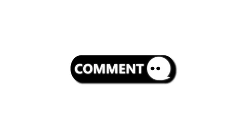 Animated comment button icon on a white background. Stock Footage 258431962
