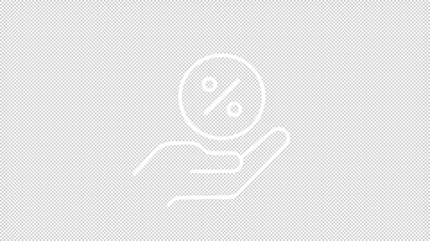 Animated commission white line icon Stock Footage 335745251