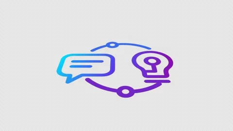 Animated Communication and Idea Icons Falling From Top with Camera Move Stock Footage 337639911