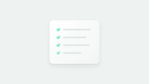 Animated Compliance Checklist Icon with Sequential Green Gradient Checkmarks Stock-Footage 346130921
