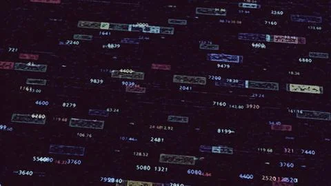 Animated computer chipset pattern, 3d futuristic technology background 库存插图