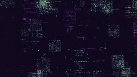 Animated computer chipset pattern, 3d futuristic technology background イラスト素材