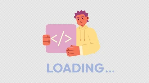 Animated computer coder loader Stock Footage 237084041