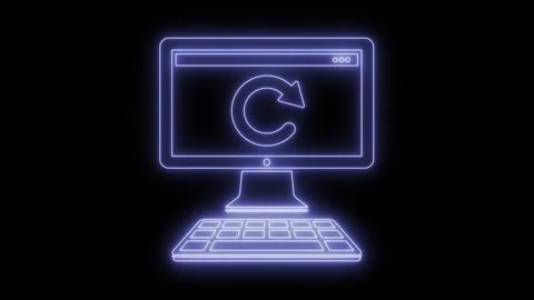 Animated computer updates icon 4K Stock Footage 104019959