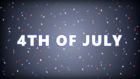 Animated confetti brush exsplosion 4th of July Celebration Background. Видео 335670182