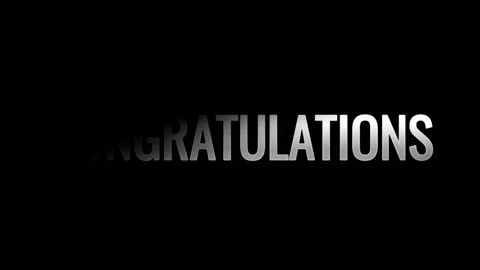 ANIMATED CONGRATULATIONS Stock Footage 275316784