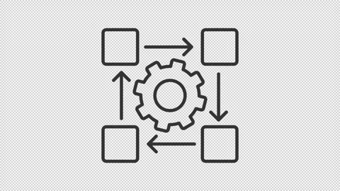 Animated connect line icon Stock Footage 335745747