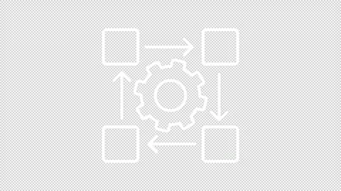 Animated connect white line icon Stock Footage 337773940
