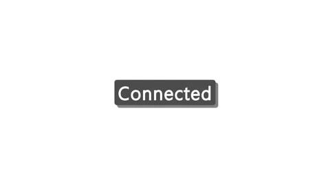Animated connected button on a white background. Stockbeeldmateriaal 258751346