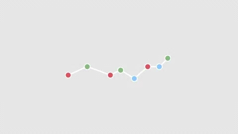 Animated connected points on graph | Stock Video | Pond5