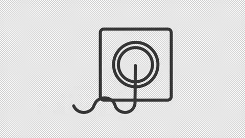 Animated connecting plug to socket icon Stock Footage 300442000