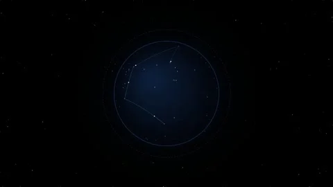 Animated constellation connections forming star charts across dark blue spa.. Stock Footage 345277069