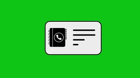 Animated contact book icon appearing with checkmark on clean digital interfac Stock Footage 346497143