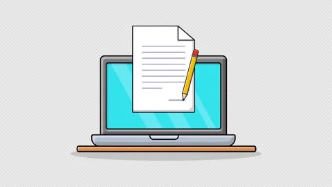 Animated Content Writing Concept Video - Transparent Stock Footage 278997173