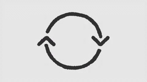 Animated continuous repetition cycle charcoal stroke icons Stock Footage 340285289