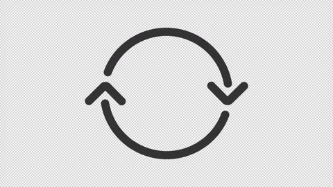Animated continuous repetition cycle line icons Stock Footage 337776140