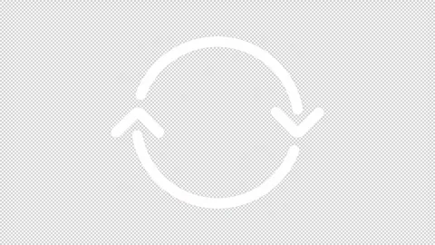 Animated continuous repetition cycle white line icons Stock Footage 342242939