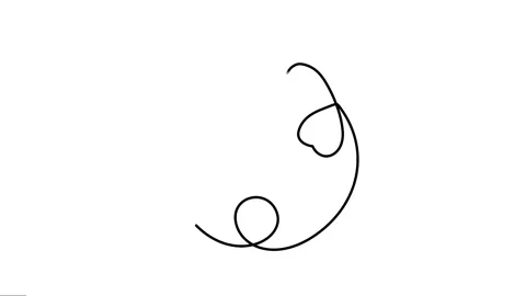 Animated continuous single line drawing of 4 leaf clover. Видео 320070812