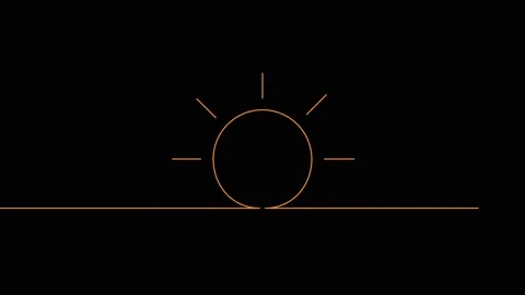 Animated continuous single line of sun with clouds, sunny weather Vídeos de archivo 312949439