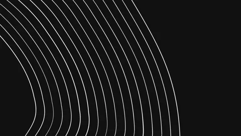 Animated Contour Lines Rotation Black Overlay Loop Stock Footage 334351248