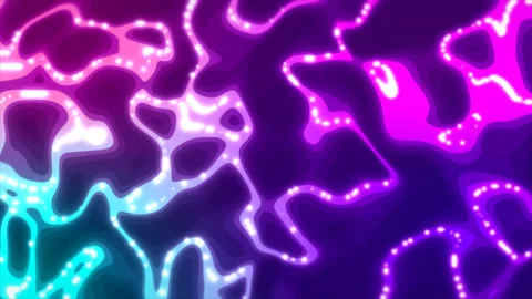 Animated contour topographic map on gradient background. Abstract neon wavy m Stock Footage 247562160