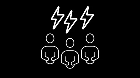 Animated controversial icons in thin line style Stock Footage 314616734