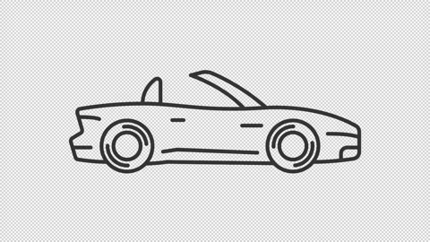 Animated convertible icon Stock Footage 303136468