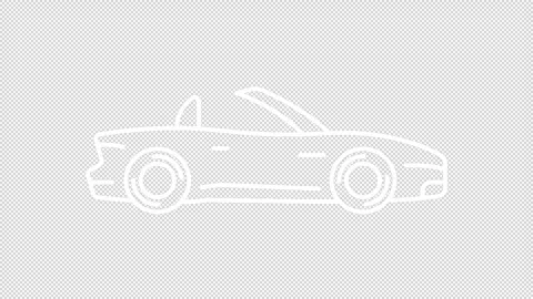Animated convertible white icon Stock Footage 303144138