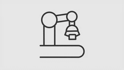 Animated conveyor linear icon Stock Footage 233326376