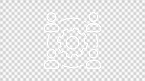 Animated coordination white line icon Stock Footage 337773951