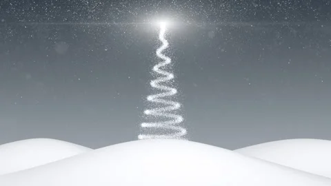 Animated copy space christmas tree background Stock Footage 324189579