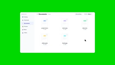 Animated copying and pasting a file from downloads to documents. 4K Stock-Footage 341694197