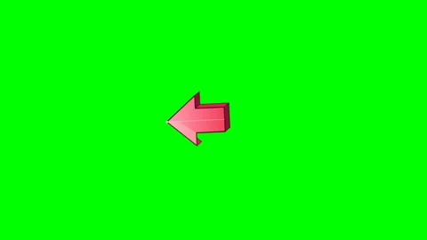 Animated Coral Pink 3D Pointer Green Screen Motion Overlay Stock-Footage 347447636
