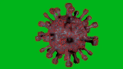 Animated Coronavirus Molecules. Alpha channel Video stock 128714512