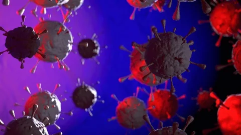 Animated Coronavirus Molecules Stock-Footage 128548308