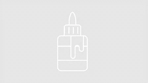 Animated correction fluid white icon Stock Footage 274795806