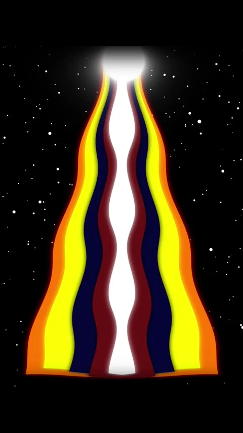 Animated cosmic energy stream psychedelic neon motion graphics vertical vid.. Video stock 321722095