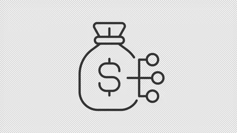 Animated cost structure line icon Stock Footage 332193495
