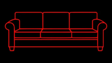 Animated Couch Icon – Home Interior Furniture Design Vidéo 309919601