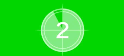 Animated count one to three and green screen Stock Footage 242820049