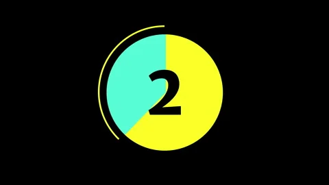 Animated countdown from 3 to 0 featuring bold numbers inside a circular timer Stock Footage 322616688