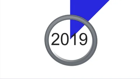 Animated countdown against animated fireworks background Stock Footage 120334517