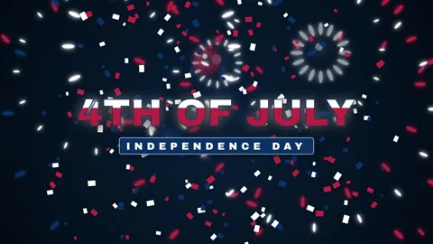 Animated countdown American Independence Day Celebration Background. Video stock 335671412
