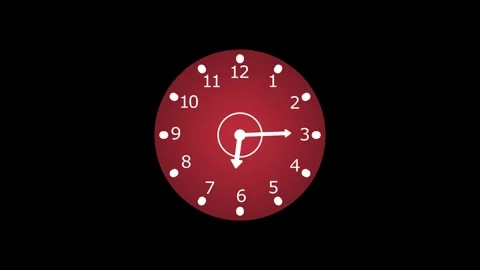Animated Countdown on Analog Clock Face,... | Stock Video | Pond5