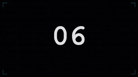  Animated Countdown Glicth Light Numbered on black background. Video stock 337013343