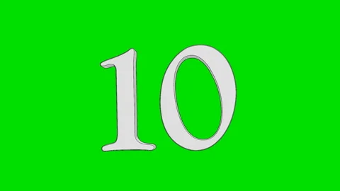 Animated countdown on a green background. 库存影片 88236634