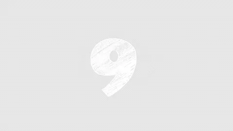 Animated countdown, hand drawn numbers alpha channel Stock Footage 136291805