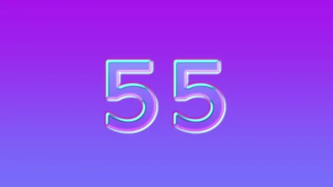 Animated countdown from numbers 60 to 1, in neon 90s style 스톡 동영상 144052666